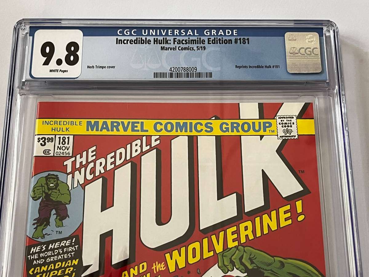  Incredible Hulk #181 (Facsimile) | CGC 9.8 | Wolverine vs Hulk | Legendary Cover