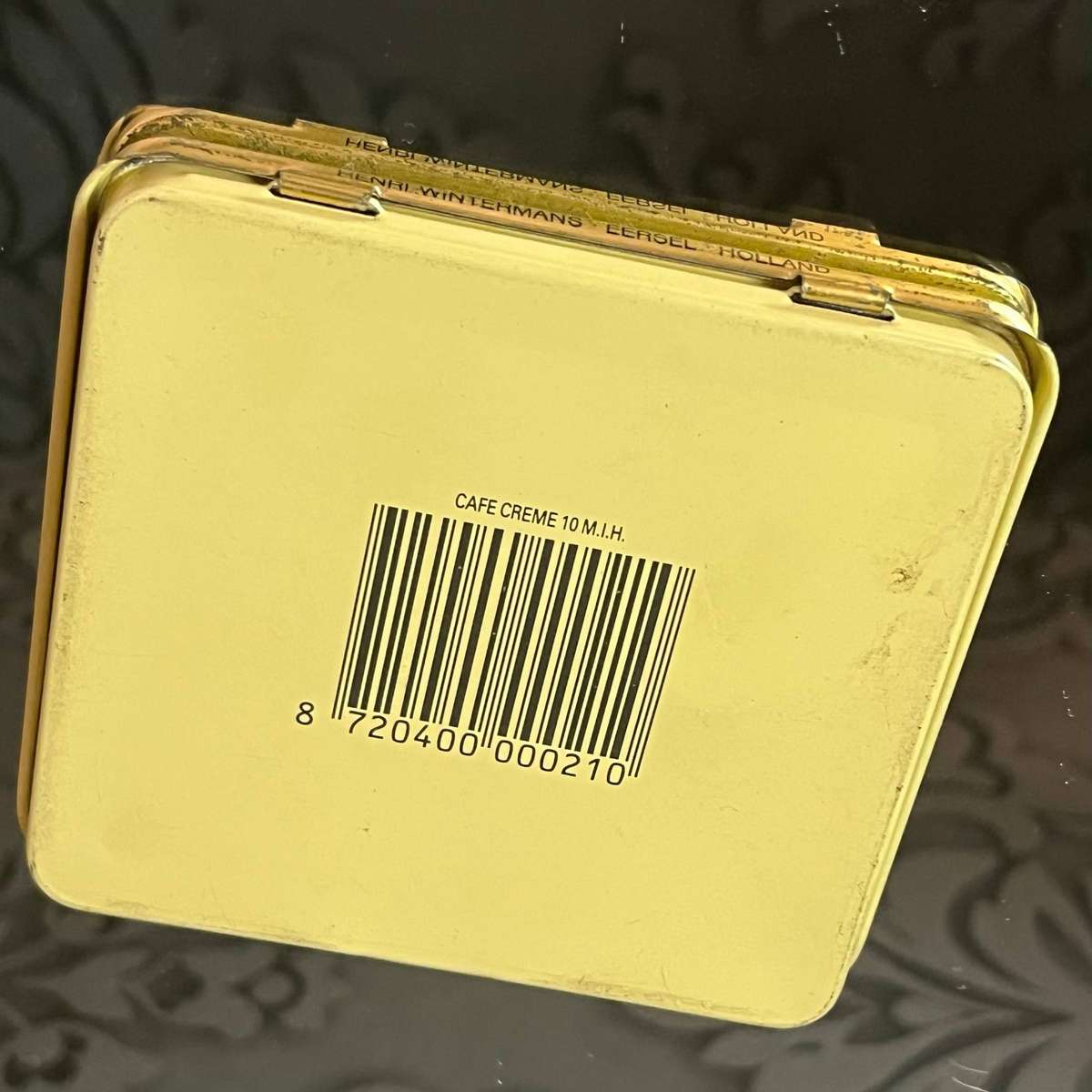 Vintage Henri Wintermans Café Crème Cigar Tin  Made in Holland (Gold)