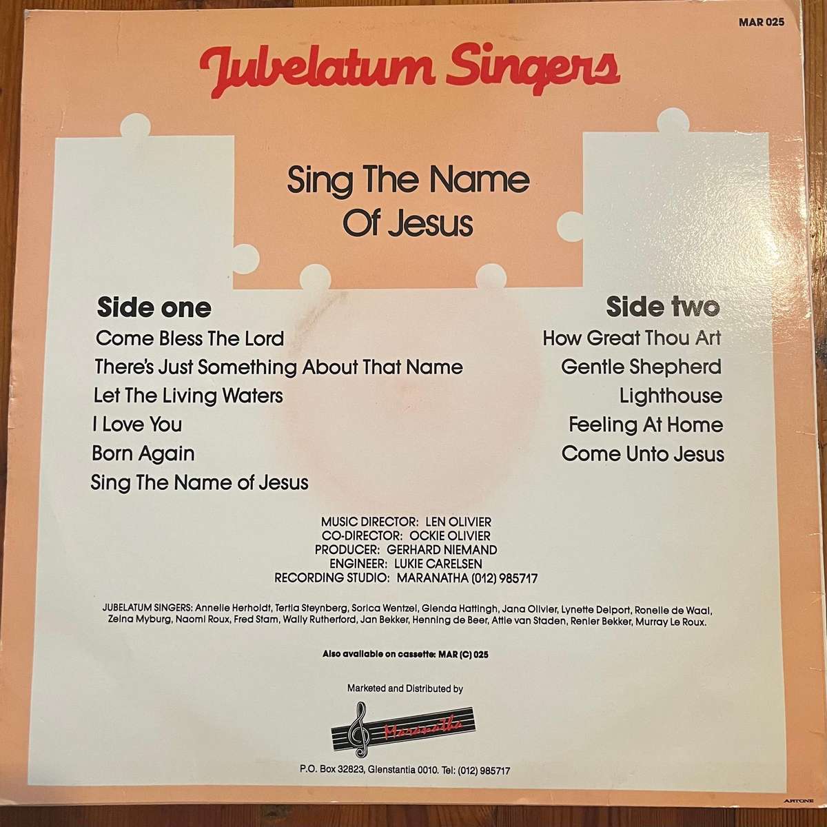 Jubelatum Singers  Sing The Name Of Jesus (Maranatha, Gospel LP)