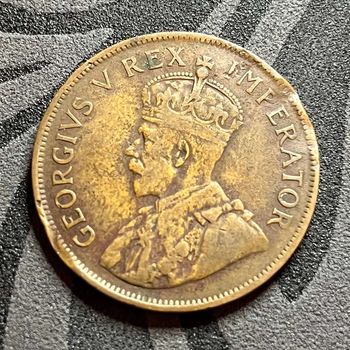 1929 South Africa Penny  King George V / Union Ship