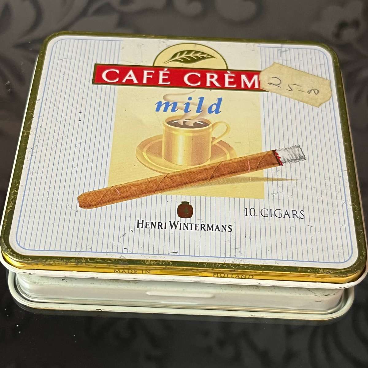 Retro Tobacco Tin  Henri Wintermans Café Crème Mild (Made in Holland)