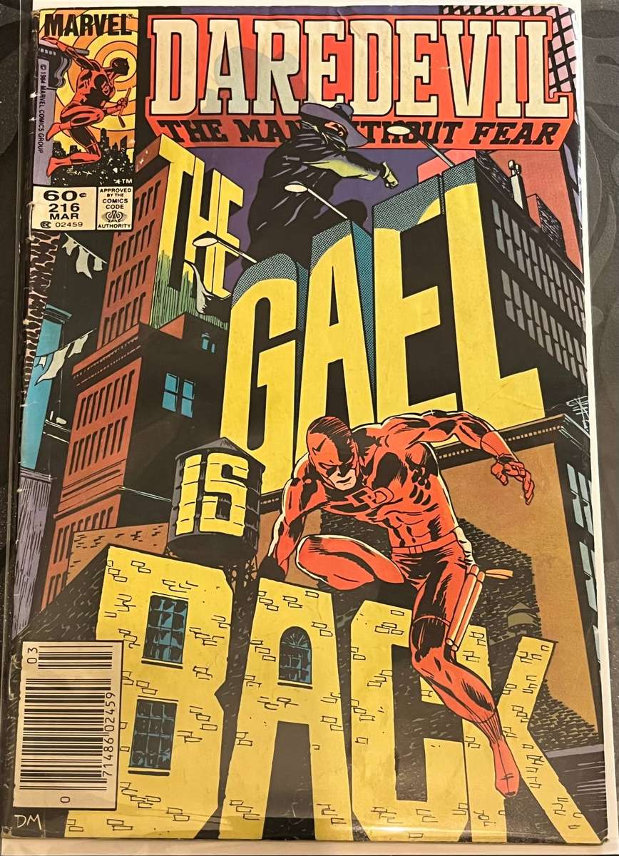  Daredevil #216 (Marvel Comics, Mar 1985)  The Gael is Back