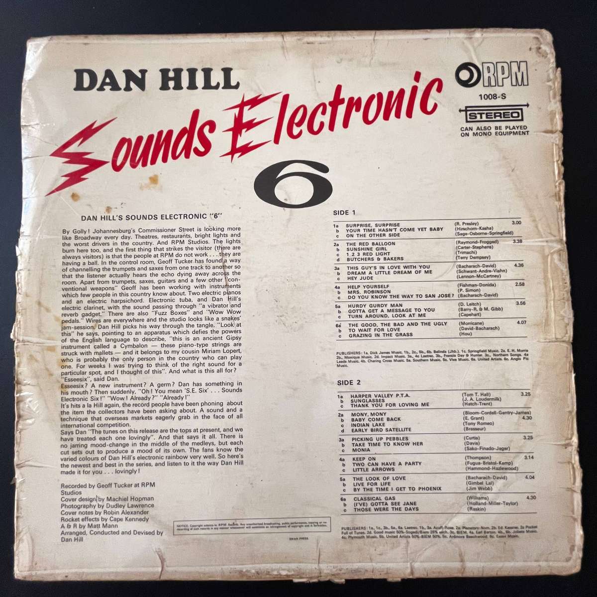 Dan Hill  Sounds Electronic | Vinyl LP