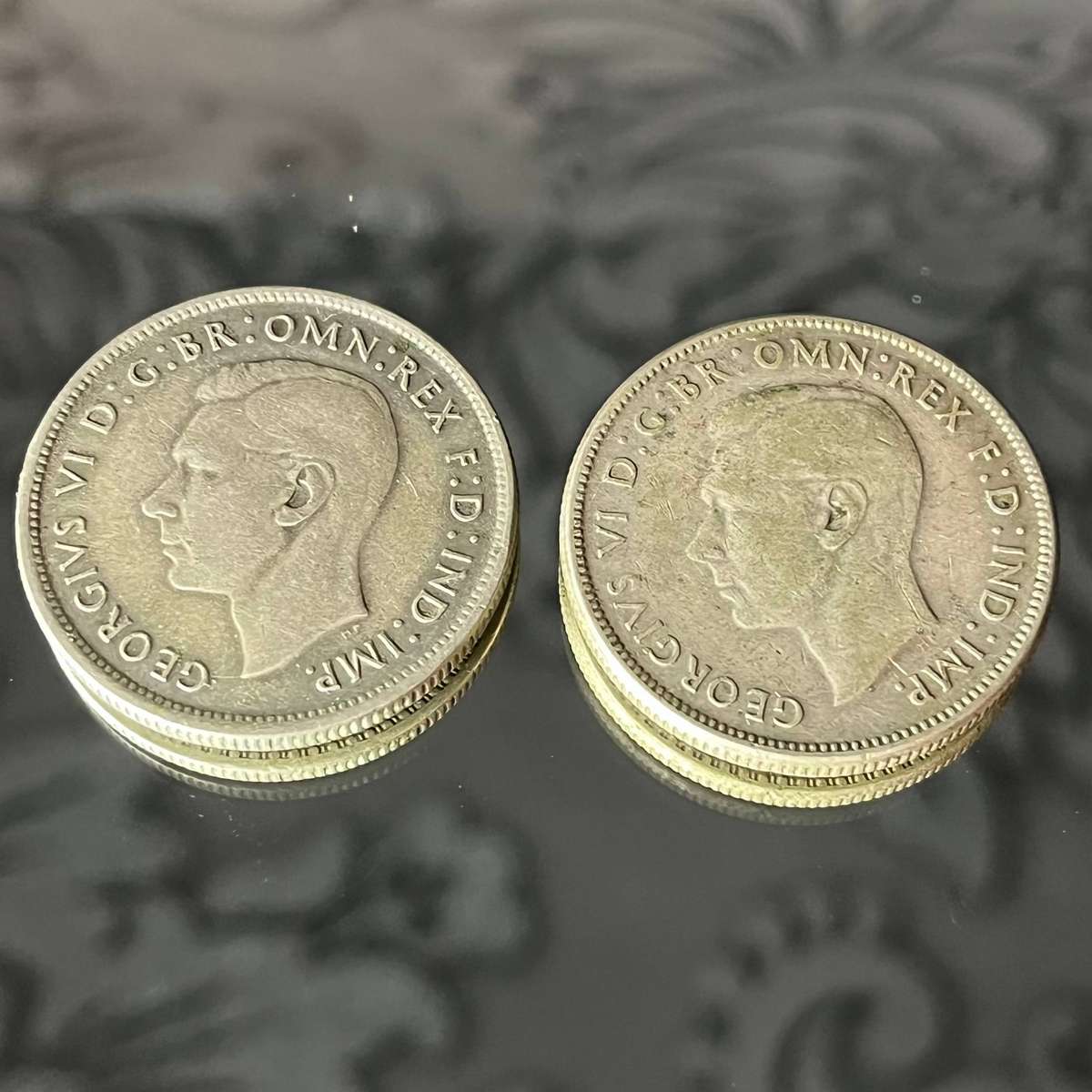 Distinguished Pair  1946 & 1947 Australia Florins  King George VI Era