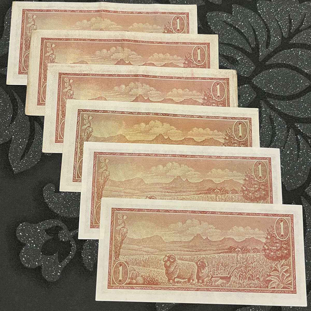  South Africa  Set of 6 × R1 Banknotes (T.W. de Jongh Signature Series)