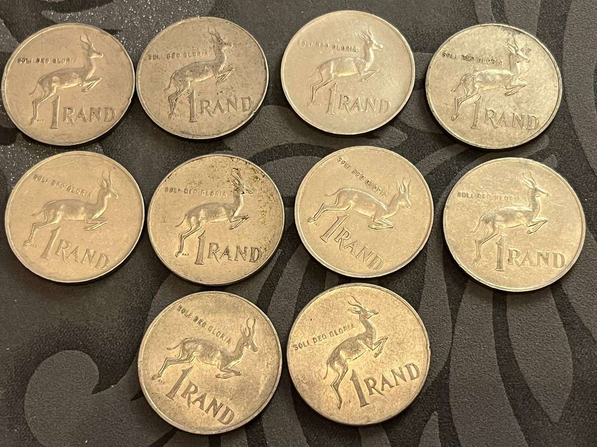  South Africa 1 Rand Coin Set  1977 to 1990
