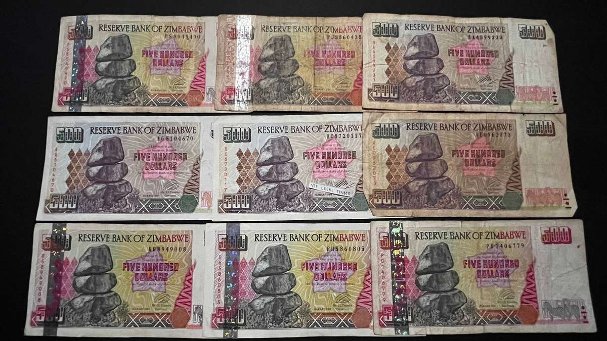 Zimbabwe Dollar Banknote Bundle | Reserve Bank of Zimbabwe | 33 Notes