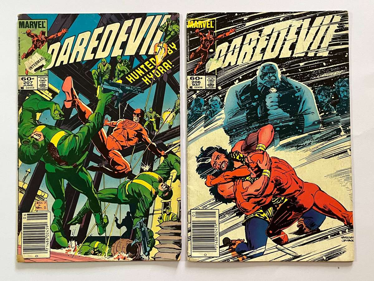  Daredevil #206207 (Marvel Comics, 19831984)  Kingpin & Hydra Action Pair!