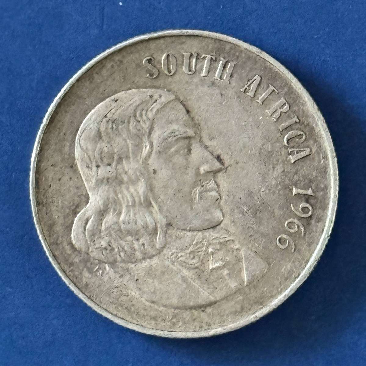  Republic of SA 1966 R1 .800 Silver Coin  Jan van Riebeeck Silver Rand