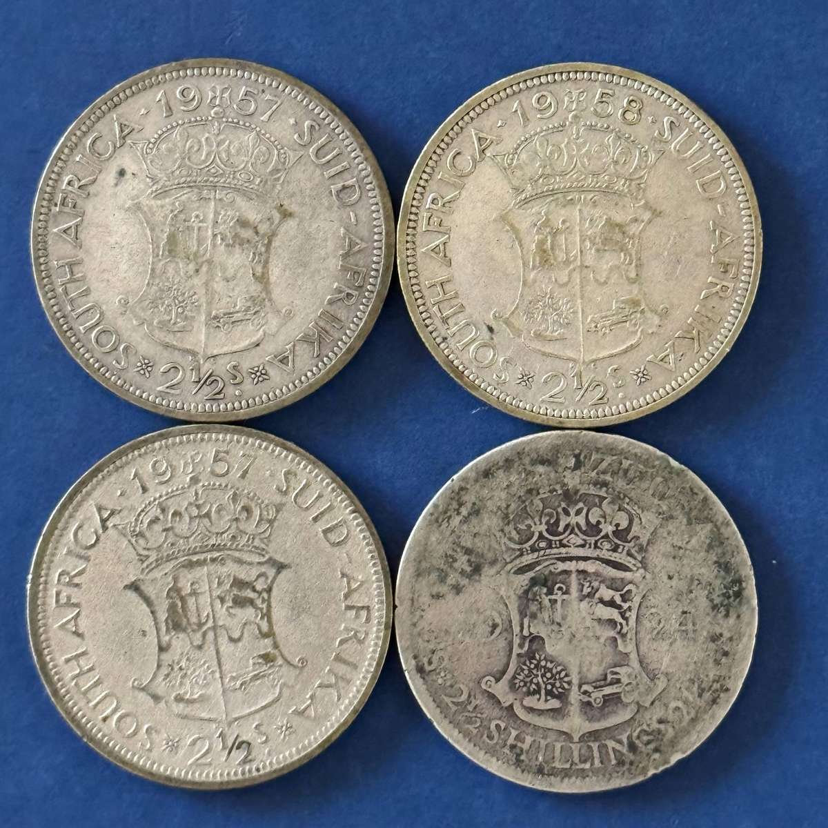  Union of South Africa Half Crown Lot