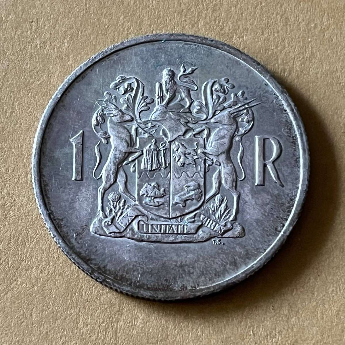 1969 South Africa Silver 1 Rand .800 Silver