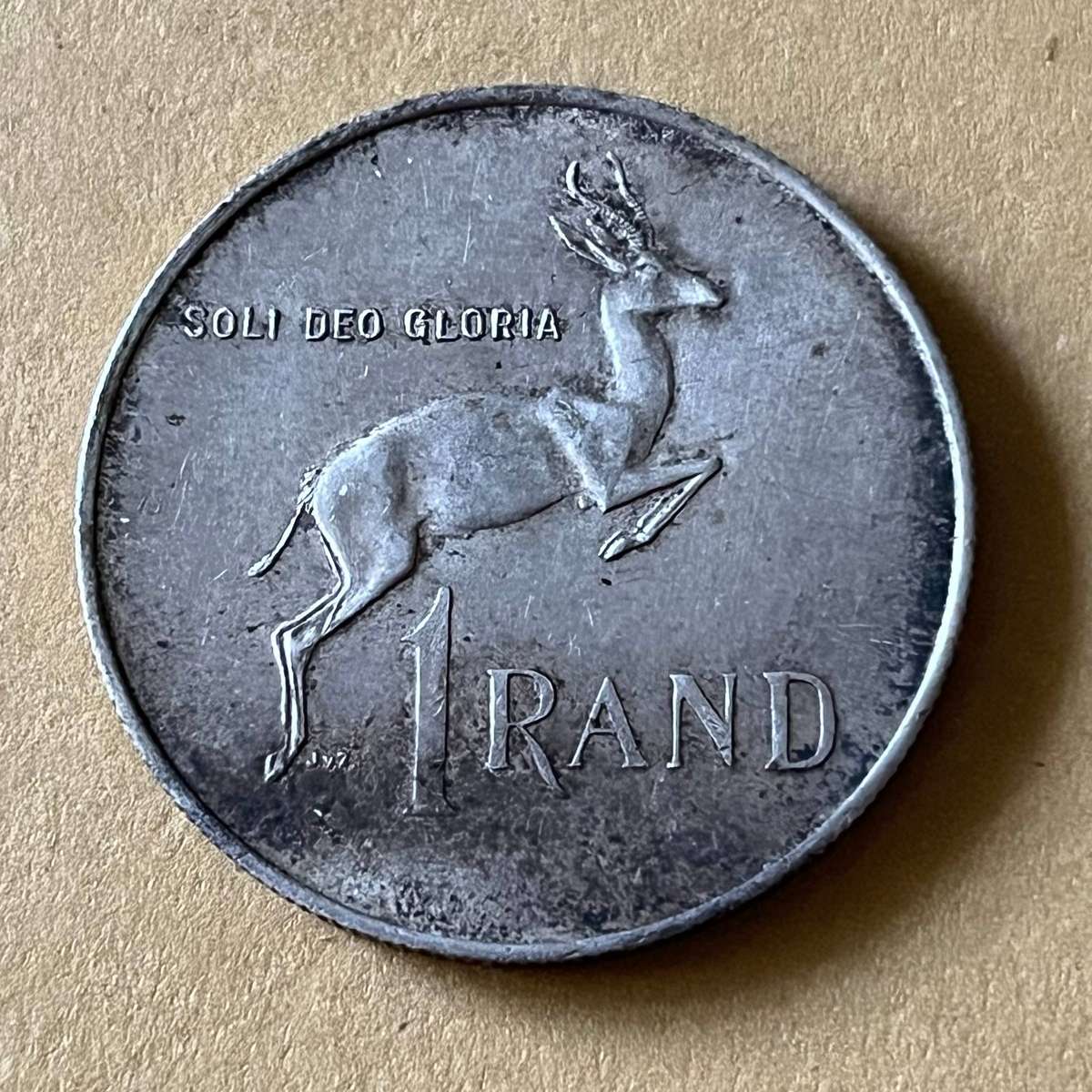 1967 South Africa Silver 1 Rand .800 Silver