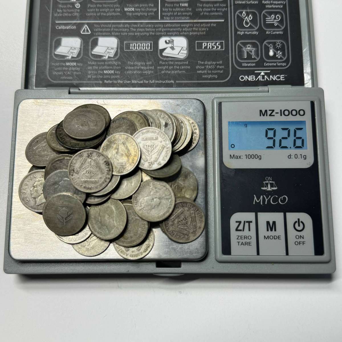  Union of SA  80% Silver Tickey Lot  92.6g
