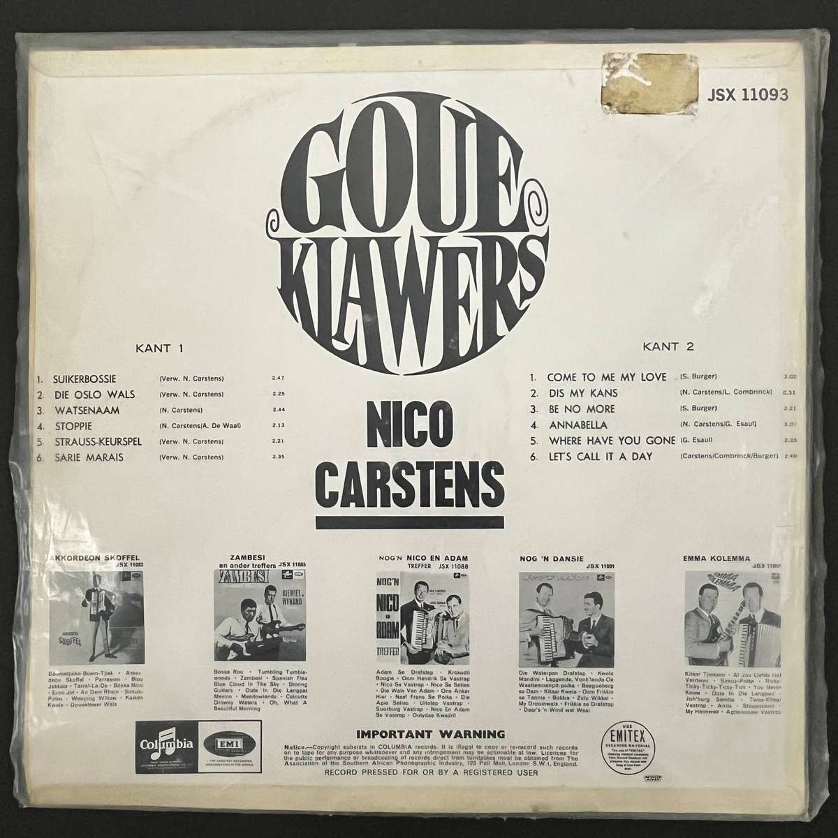 Goue klawers - Nico Carstens  | LP Vinyl