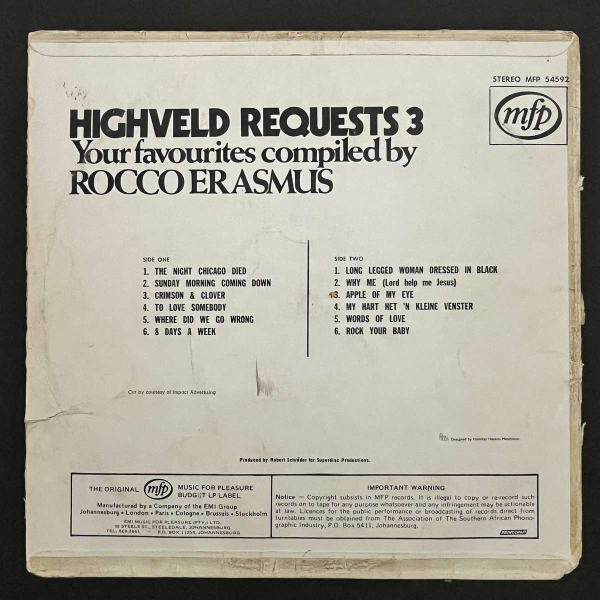 Rocco Erasmus - Highveld requests 3 | LP Vinyl