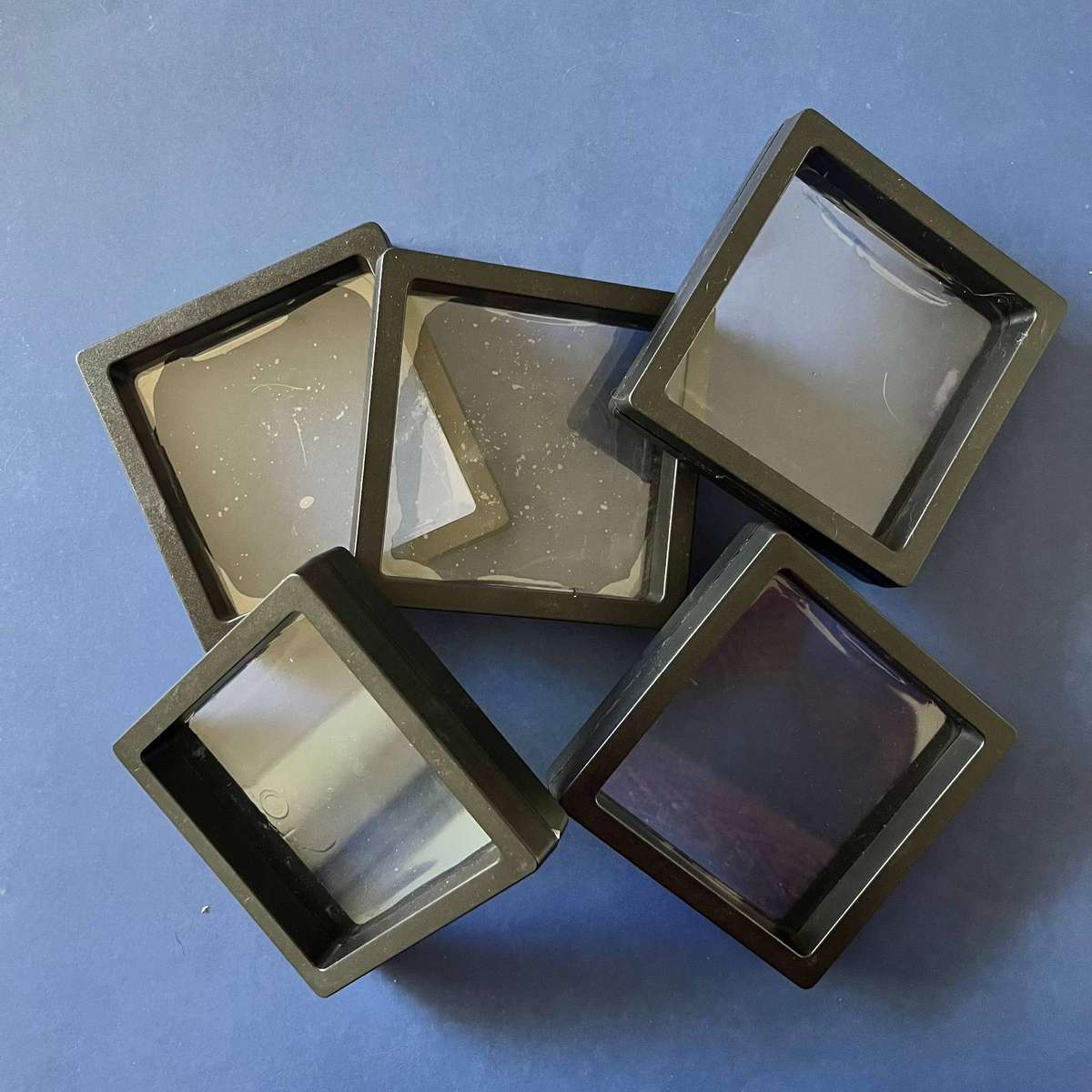  Floating Coin Display Frames Set of 5