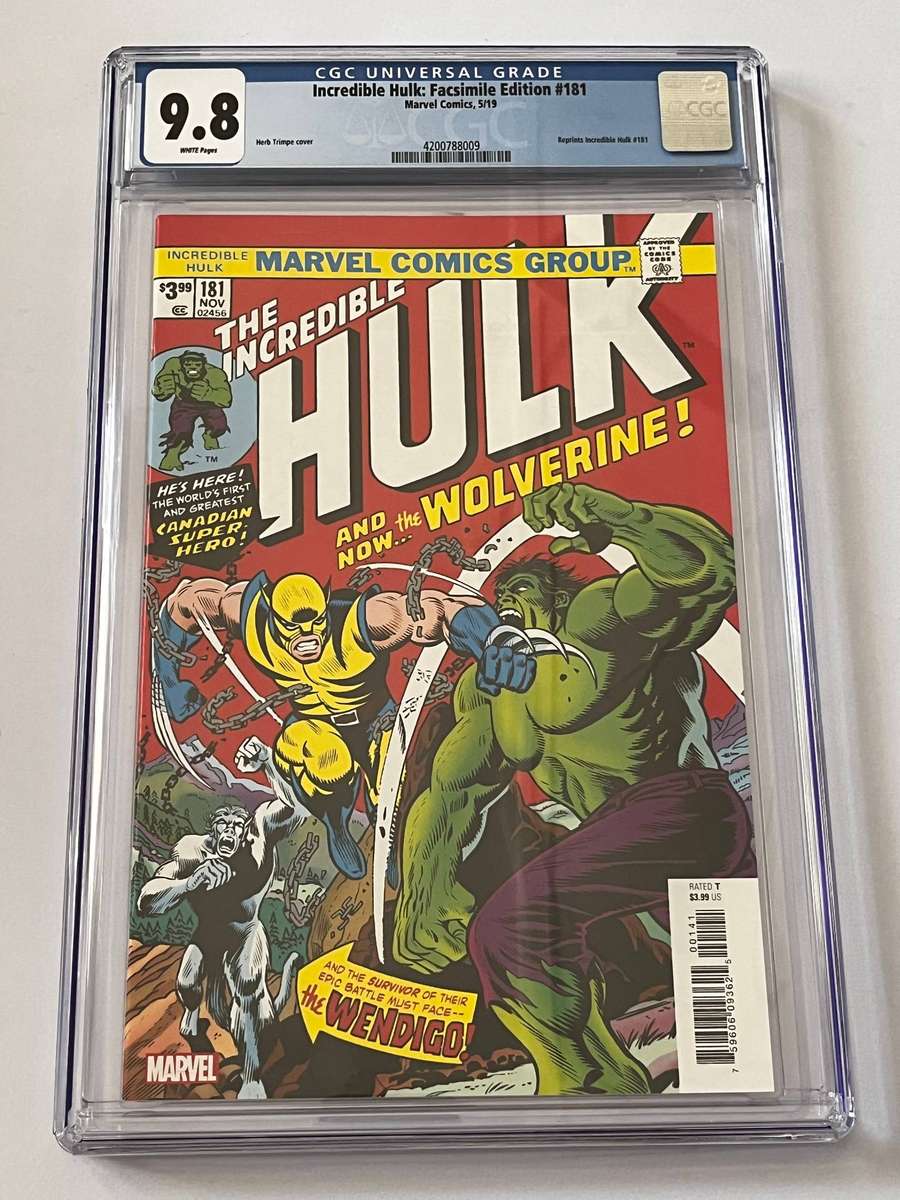  Incredible Hulk #181 (Facsimile) | CGC 9.8 | Wolverine vs Hulk | Legendary Cover