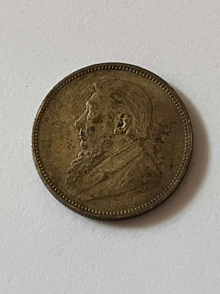  1897 ZAR 2 Shillings  Legendary Paul Kruger Silver Coin