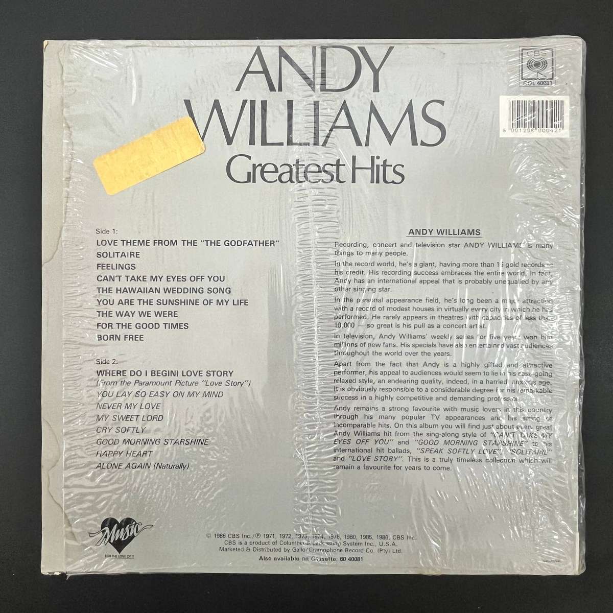 Andy Williams - Greatest Hits | Vinyl LP
