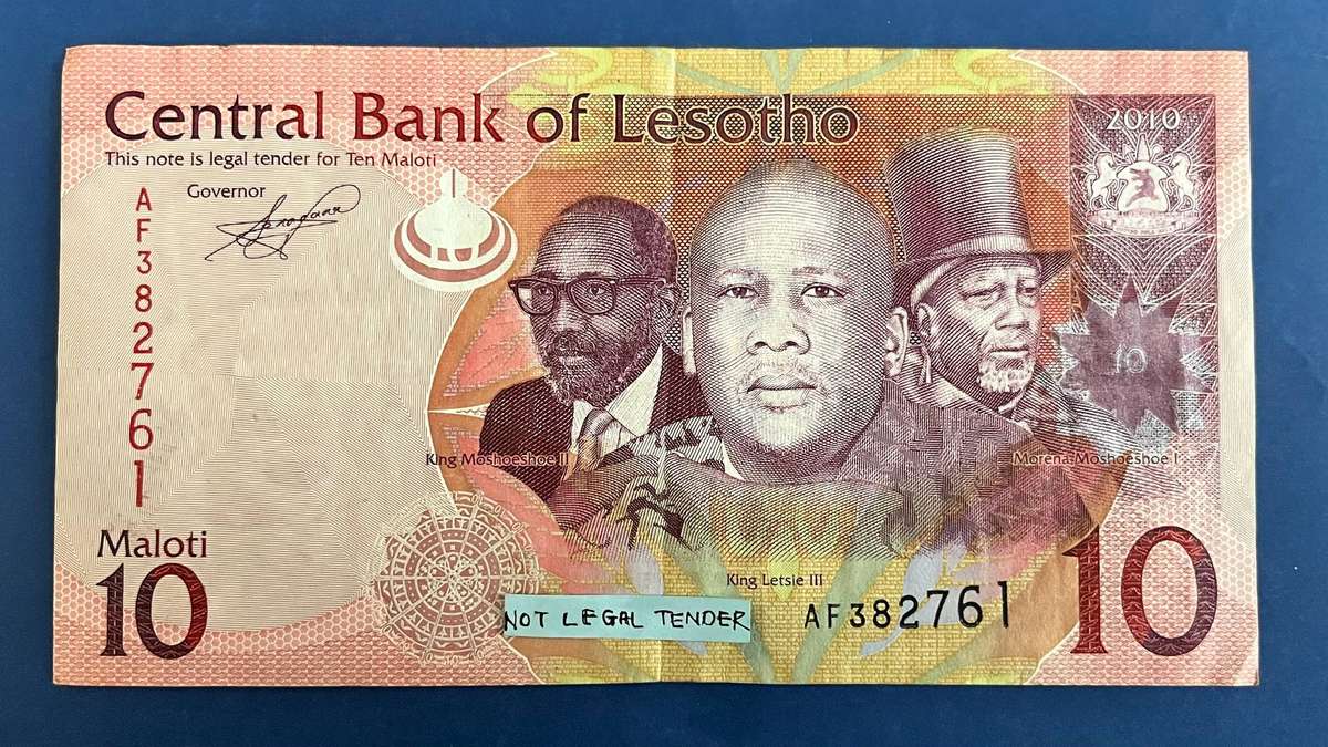 Central Bank of Lesotho  10 Maloti Banknote