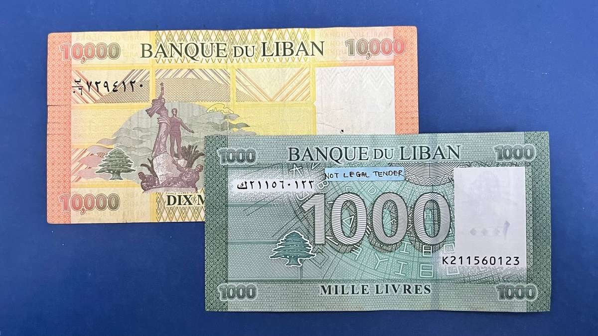Lebanon Banknote Pair 1000 & 10000 Livres