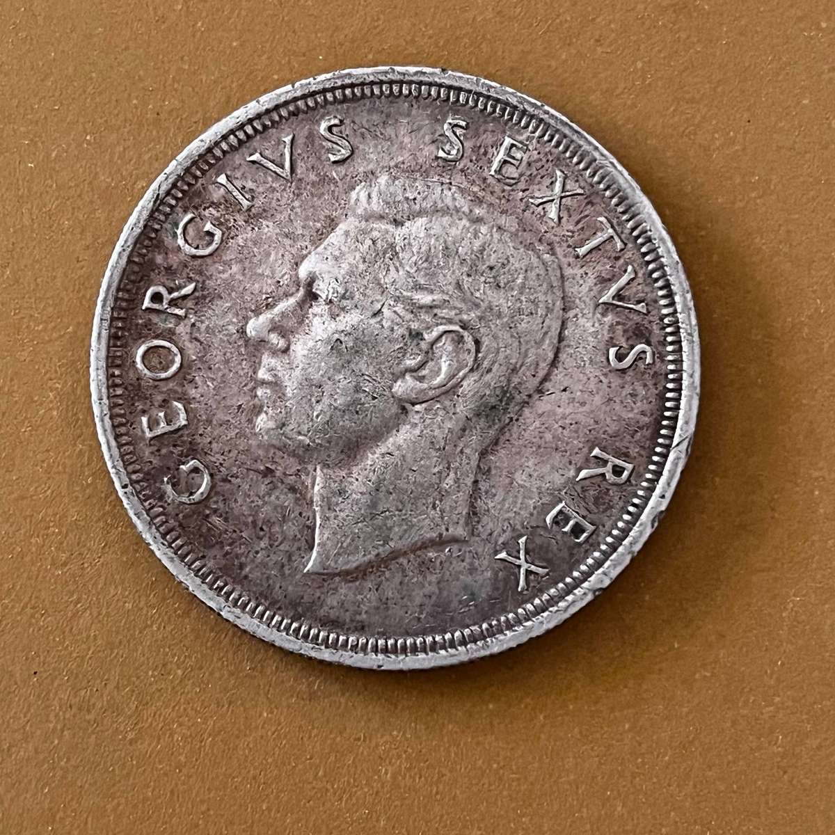  1948 South Africa 5 Shillings  George VI Silver Crown