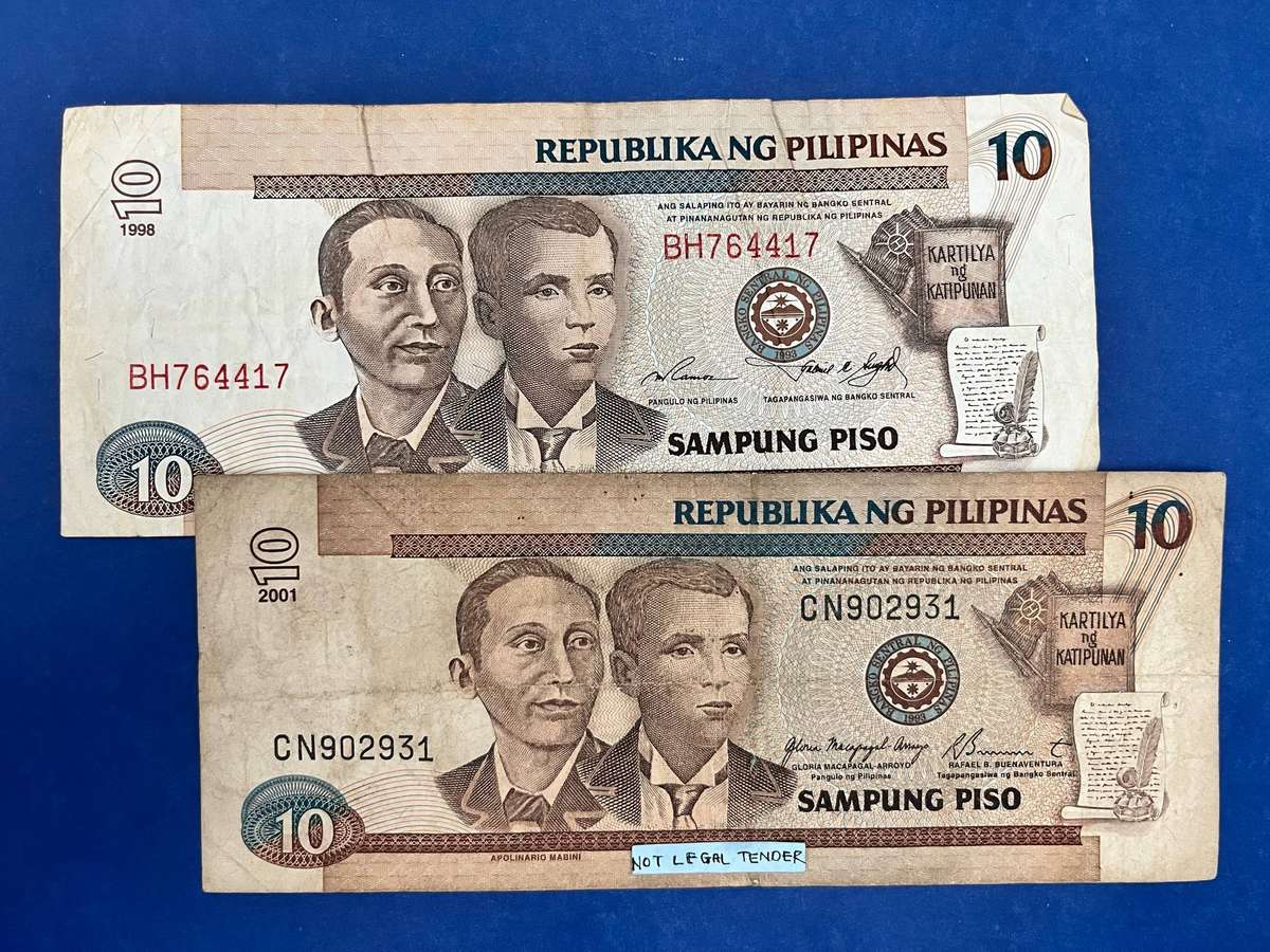 Bangko Sentral ng Pilipinas  10 Piso Banknote Pair