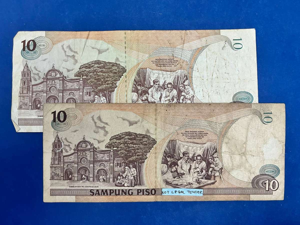 Bangko Sentral ng Pilipinas  10 Piso Banknote Pair
