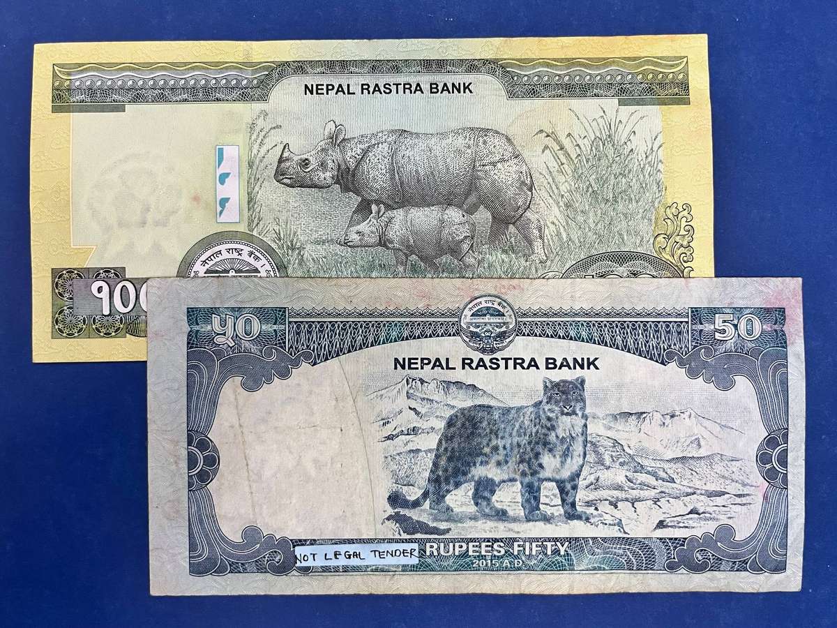 Nepal Rastra Bank  100 Rupees & 50 Rupees Banknote Pair
