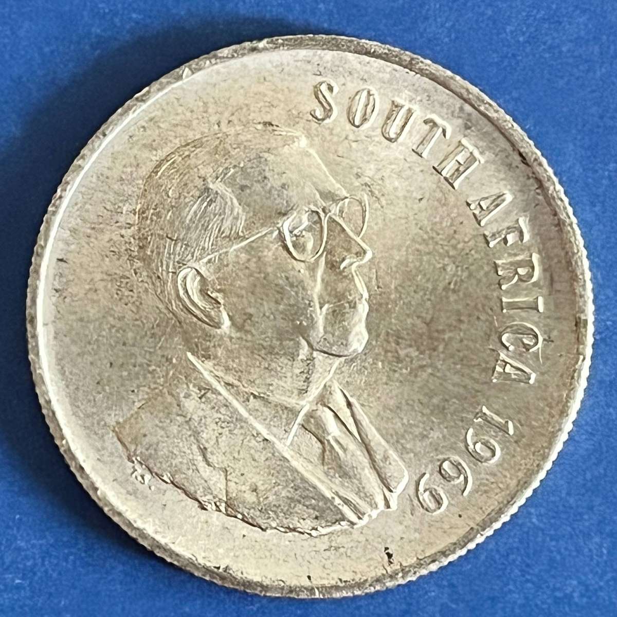  Republic of SA 1969 1 Rand .800 Silver