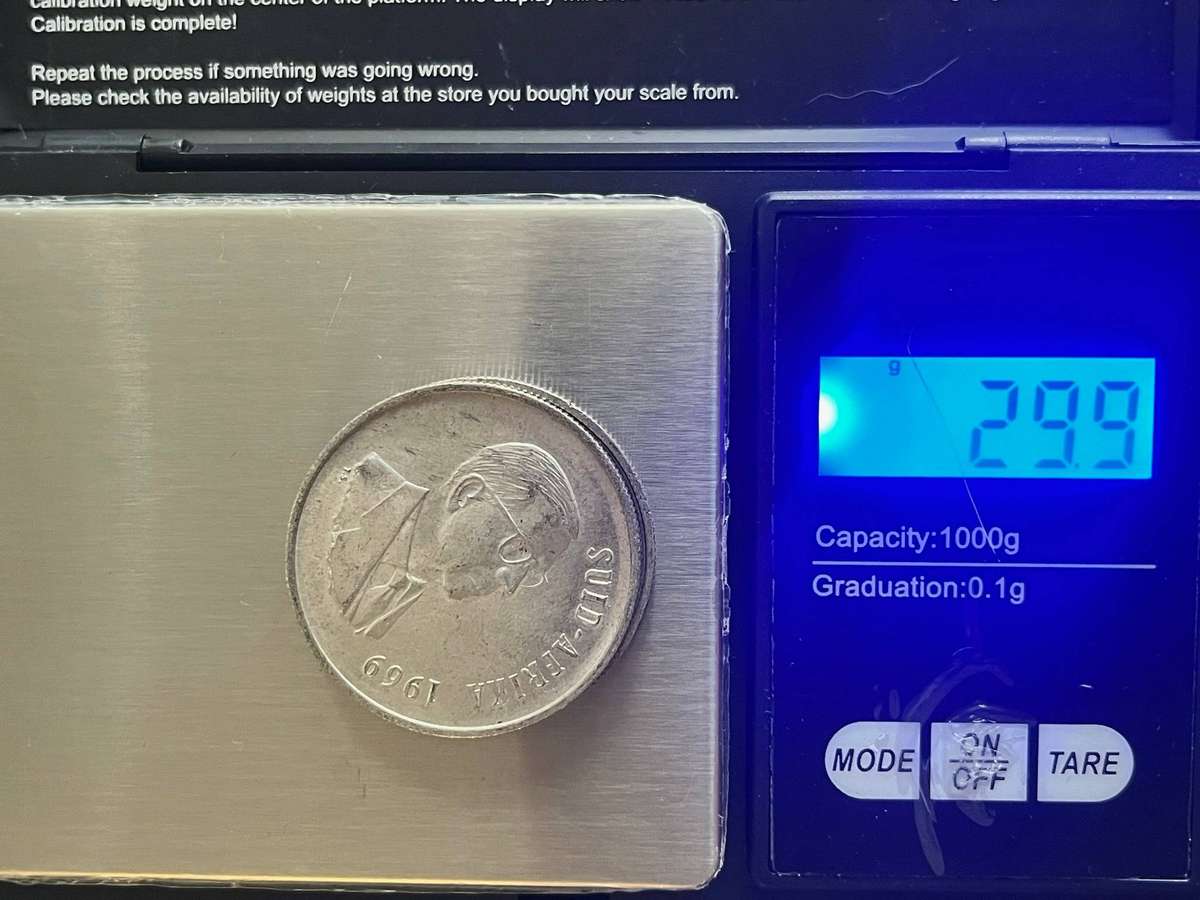  RSA 1969 1 Rand x2 .800 Silver Lot