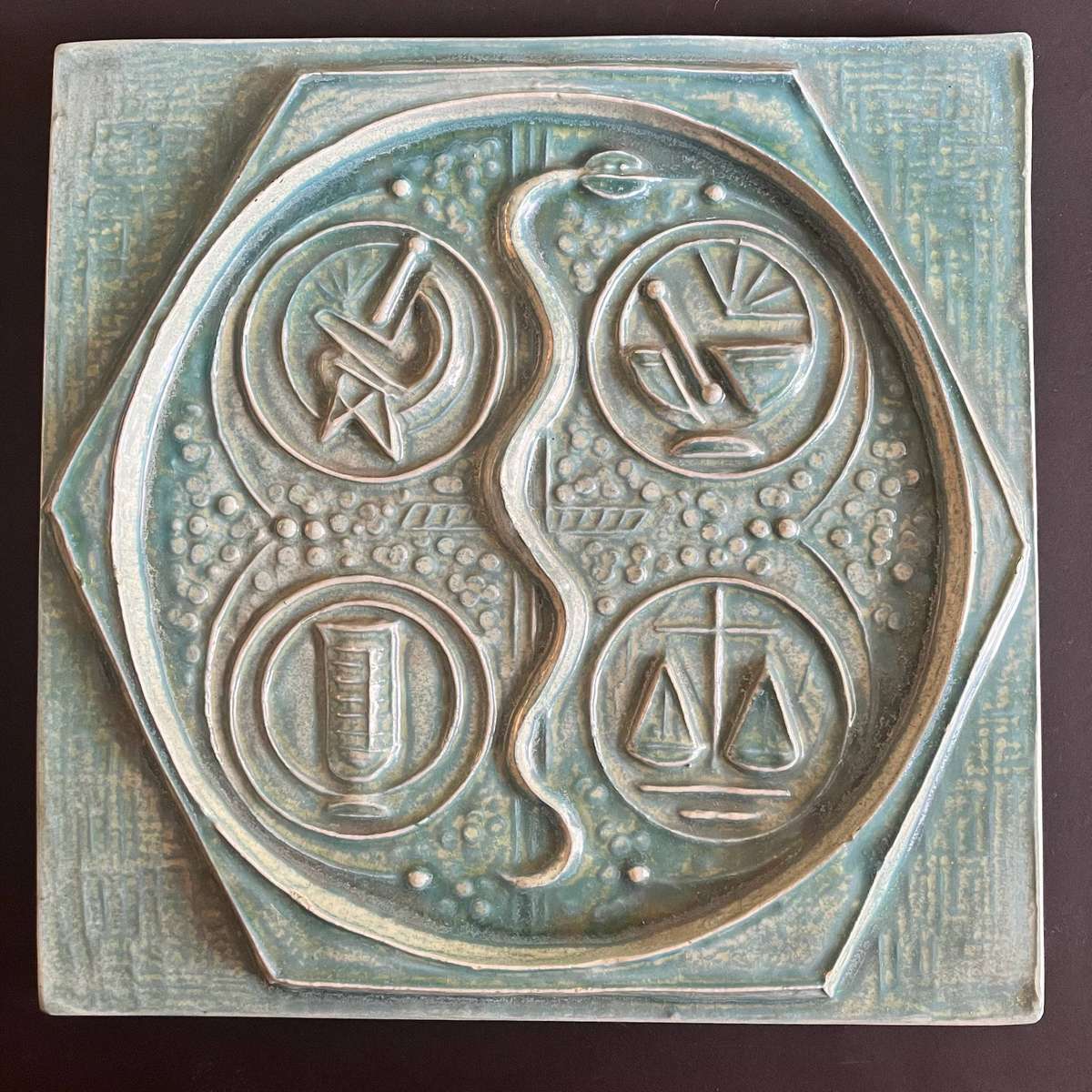 Dirk Meerkotter 1975 Mer-National A Dedication to Pharmacy Limited Edition Ceramic Plaque