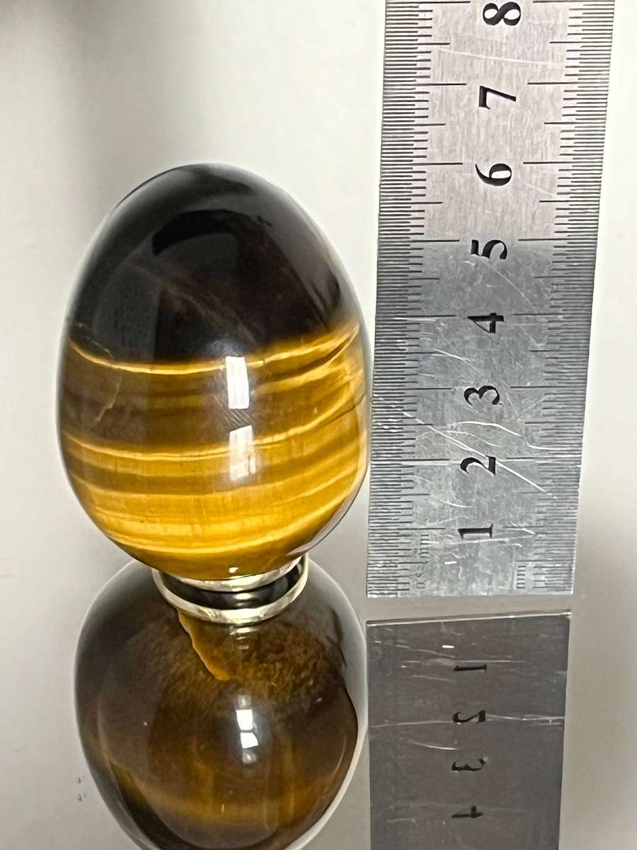  Tigers Eye Crystal Egg Polished Mineral Stone Ornament