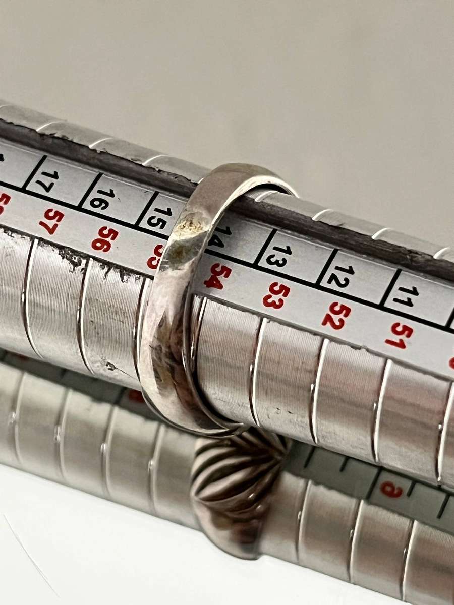  Sterling Silver Leaf Pattern Ring  3.0g  Size N/O