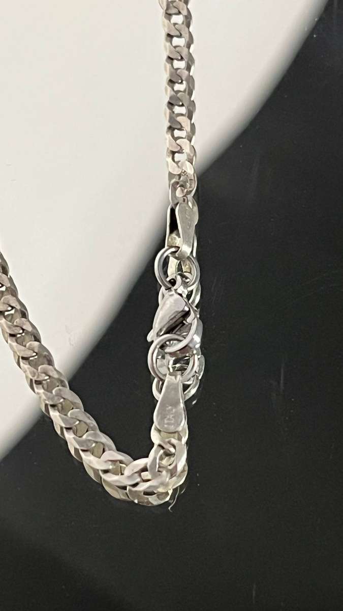  Sterling Silver Cuban Link Chain Necklace  925 Italy  6.1g