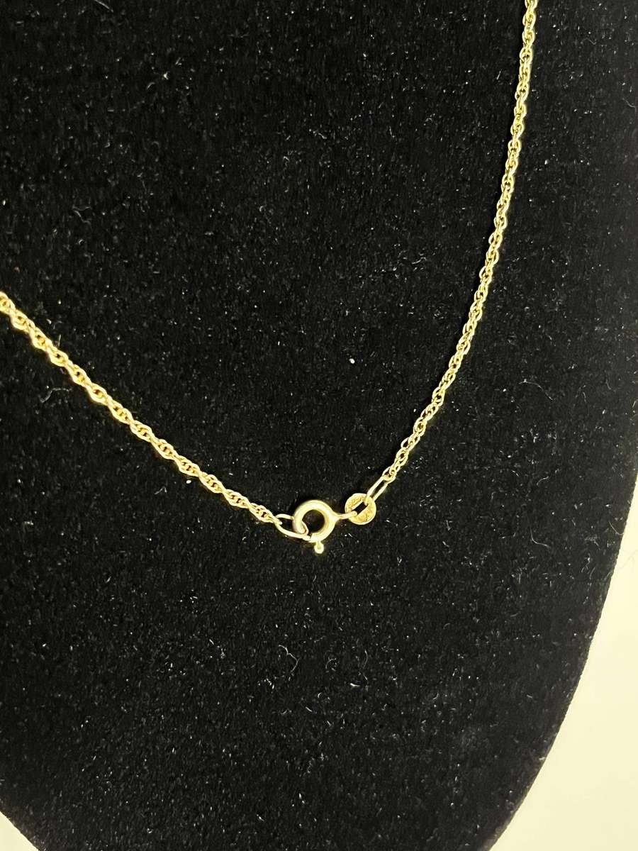  Gold Plated Sterling Silver Rope Chain Necklace  925
