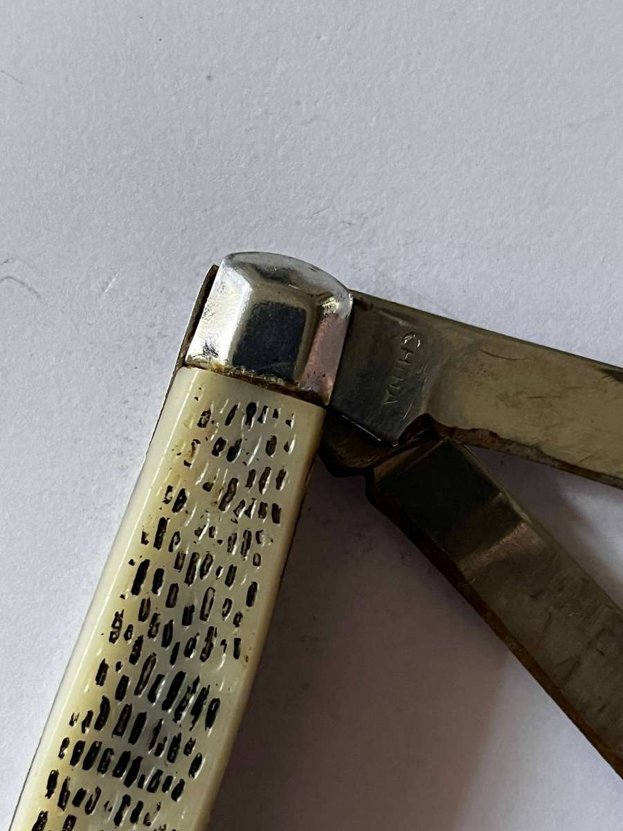 3x Vintage Folding Pocket Knives  Mixed Lot | Wood & Bone Handles