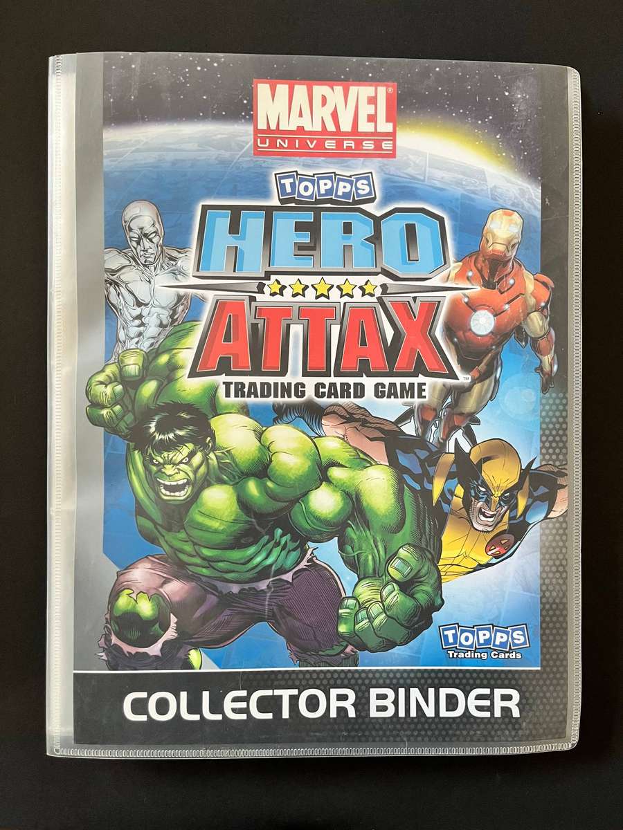  Marvel Universe Topps Hero Attax Trading Card Binder  Nearly Complete Collection