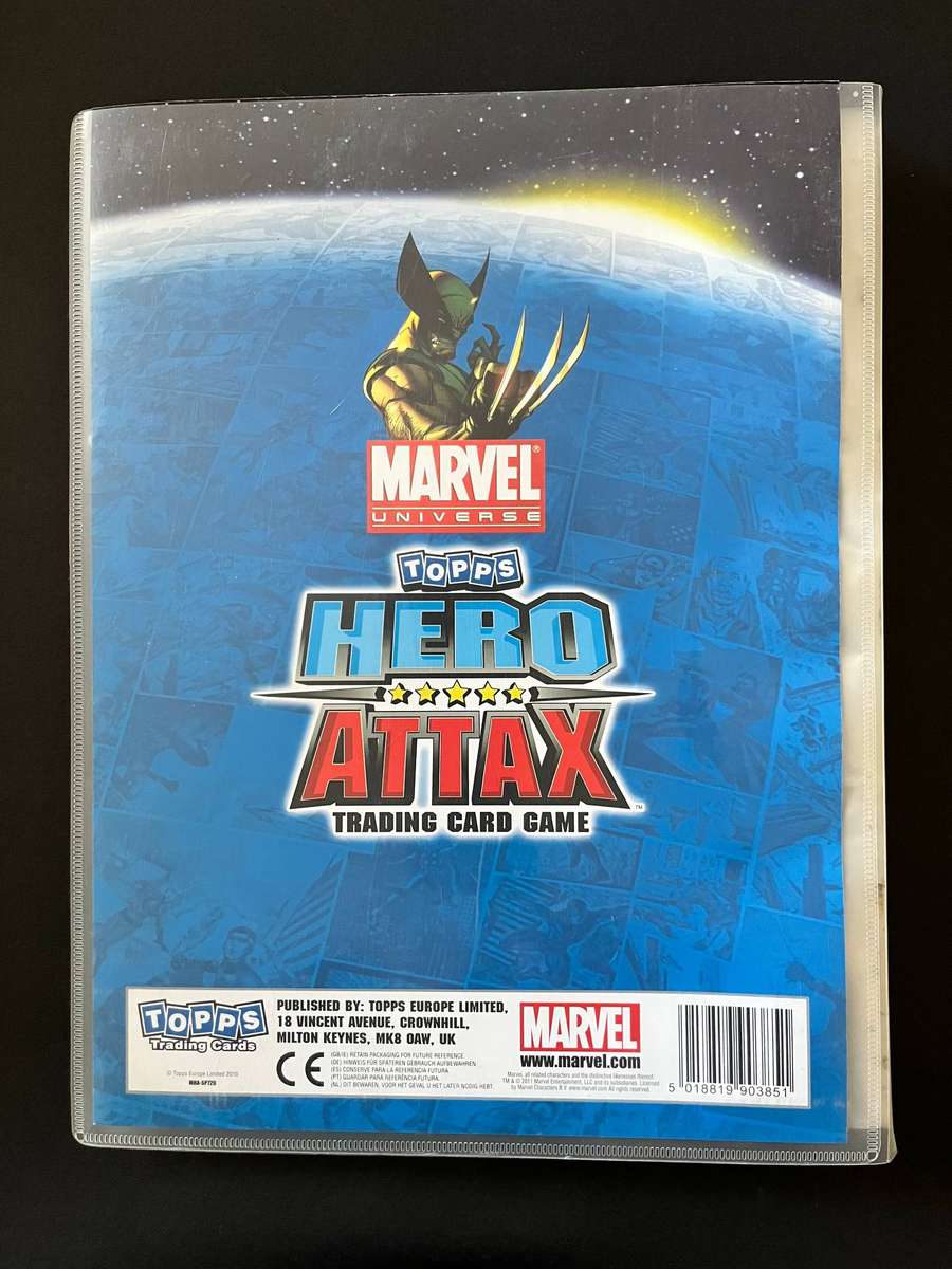  Marvel Universe Topps Hero Attax Trading Card Binder  Nearly Complete Collection