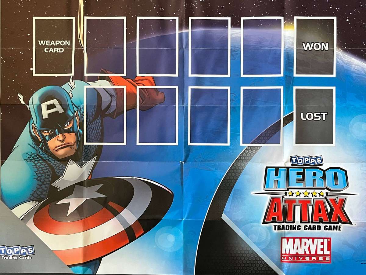  Marvel Hero Attax Trading Card Game  Collector Tin Set with Cards & Play Mats