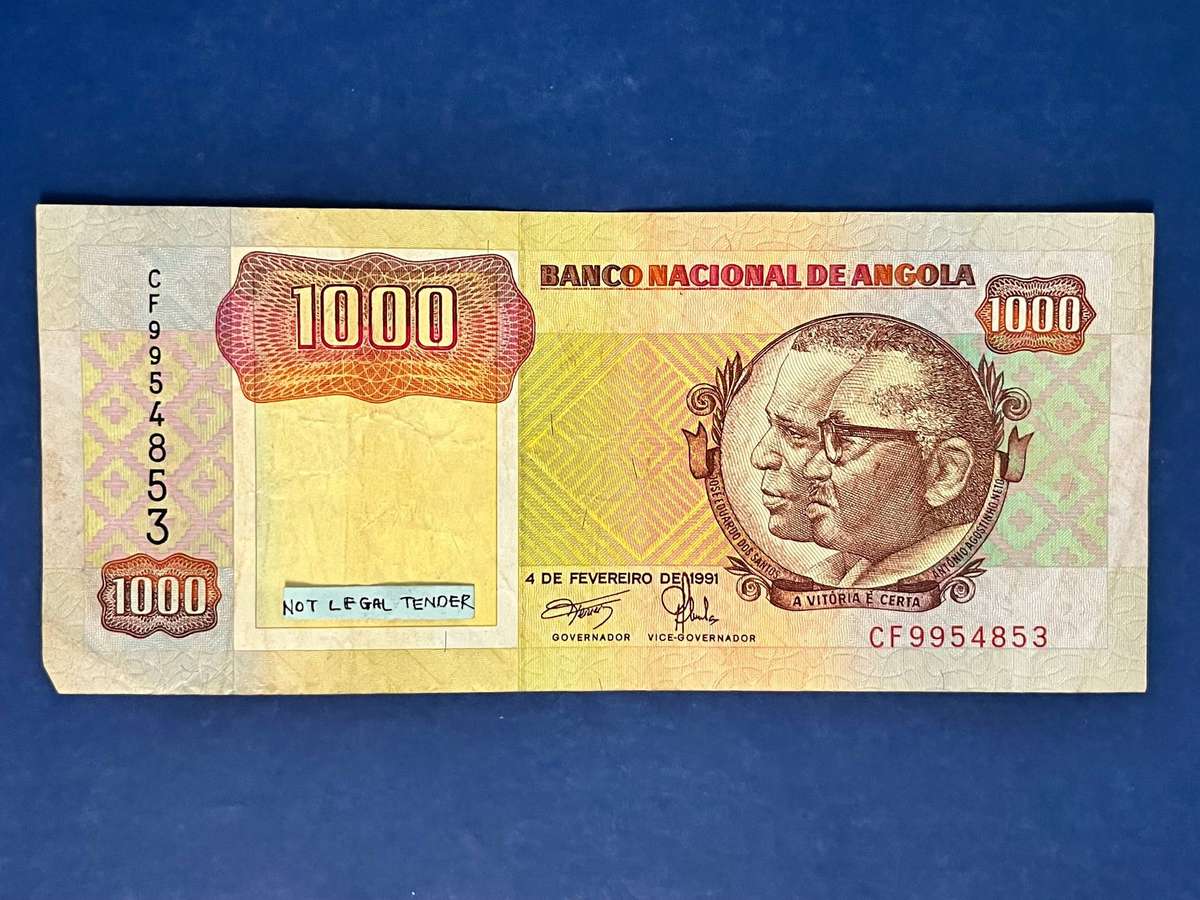 1000 Kwanzas Banknote 1991  Banco Nacional de Angola