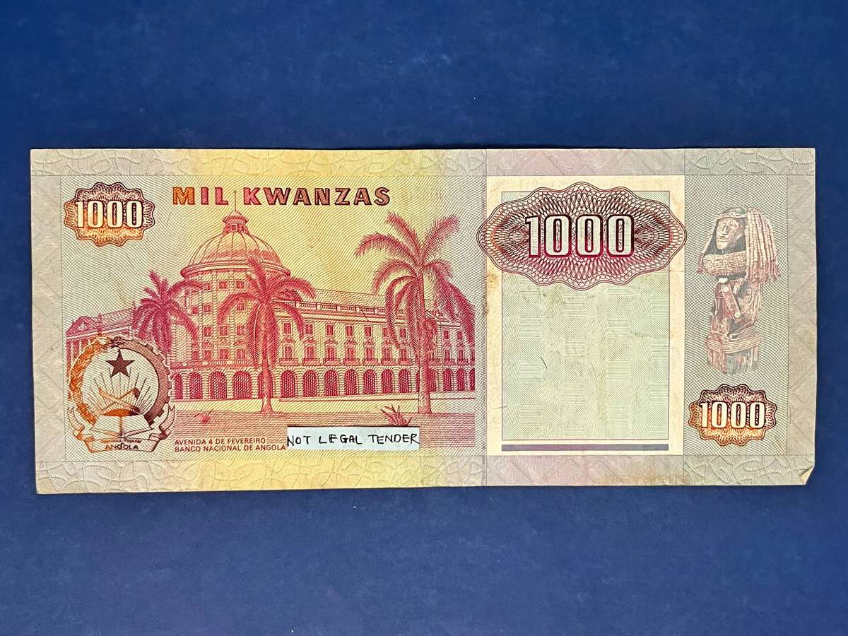 1000 Kwanzas Banknote 1991  Banco Nacional de Angola