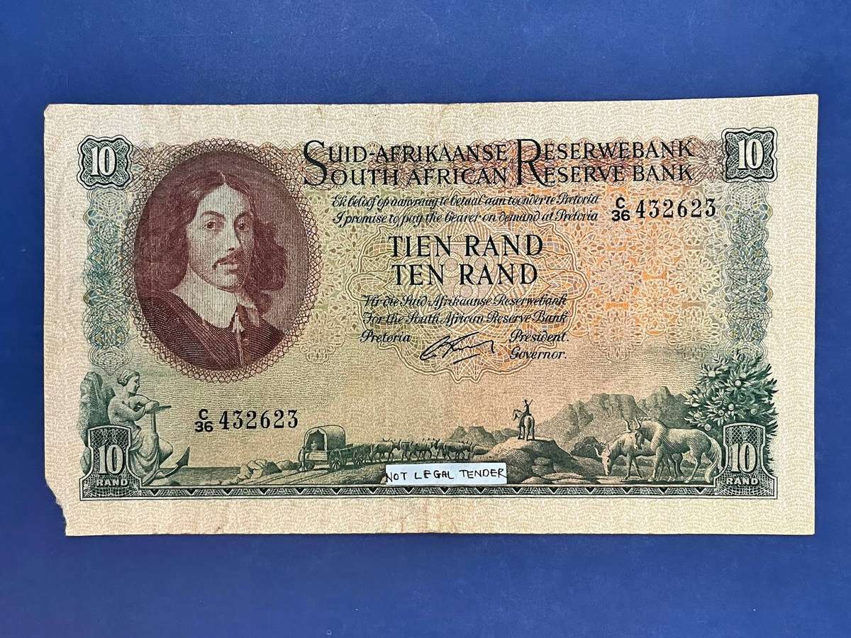  SA Reserve Bank 10 Rand Gerard Rissik Signature Banknote