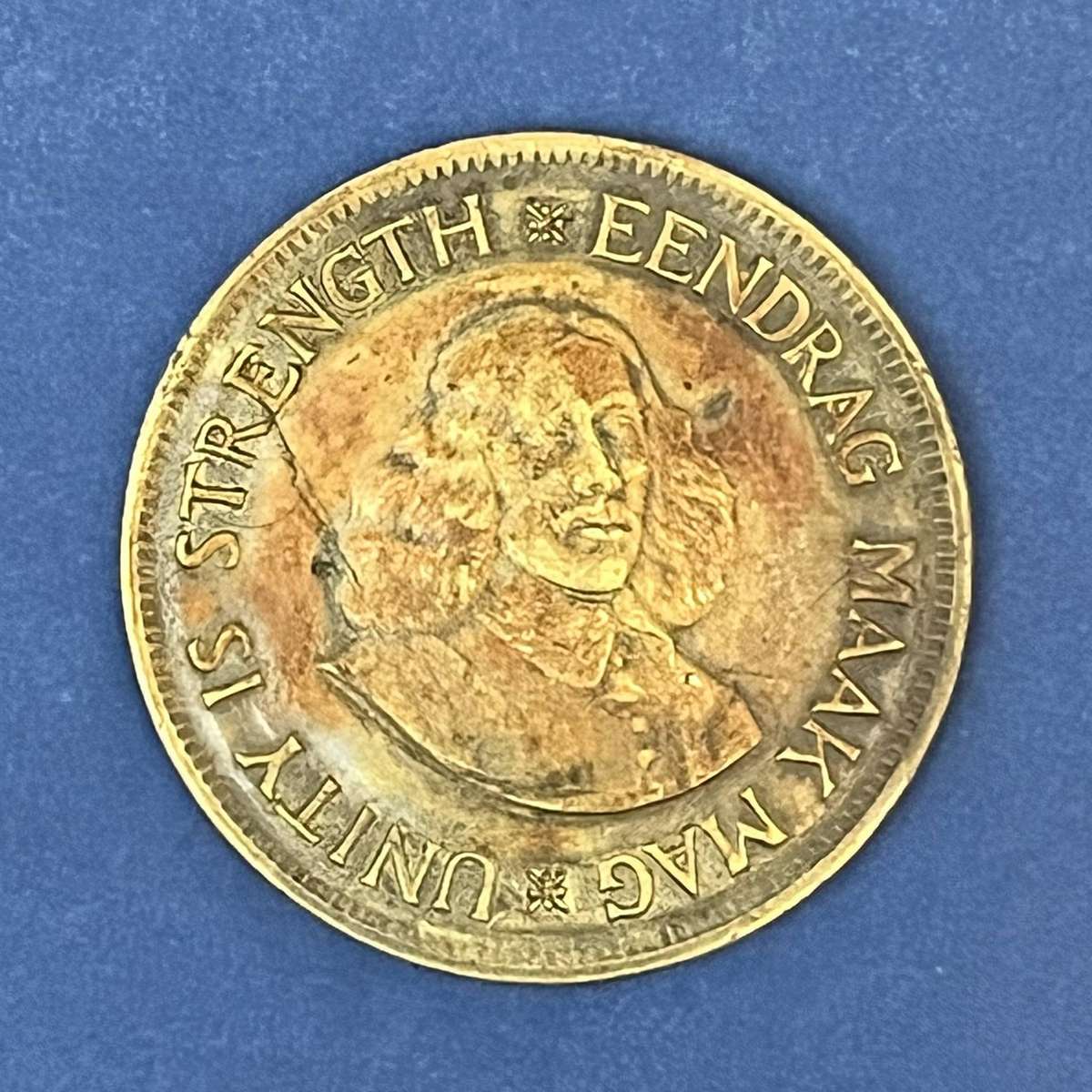 Unusual Altered / Fantasy Coin  Napoleon III 1855 Obverse with Eendrag Maak Mag