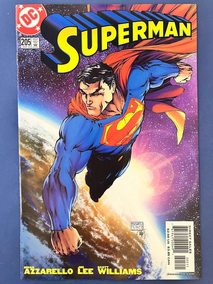  Superman #205 DC Comics Jim Lee Cover Space Flight Issue