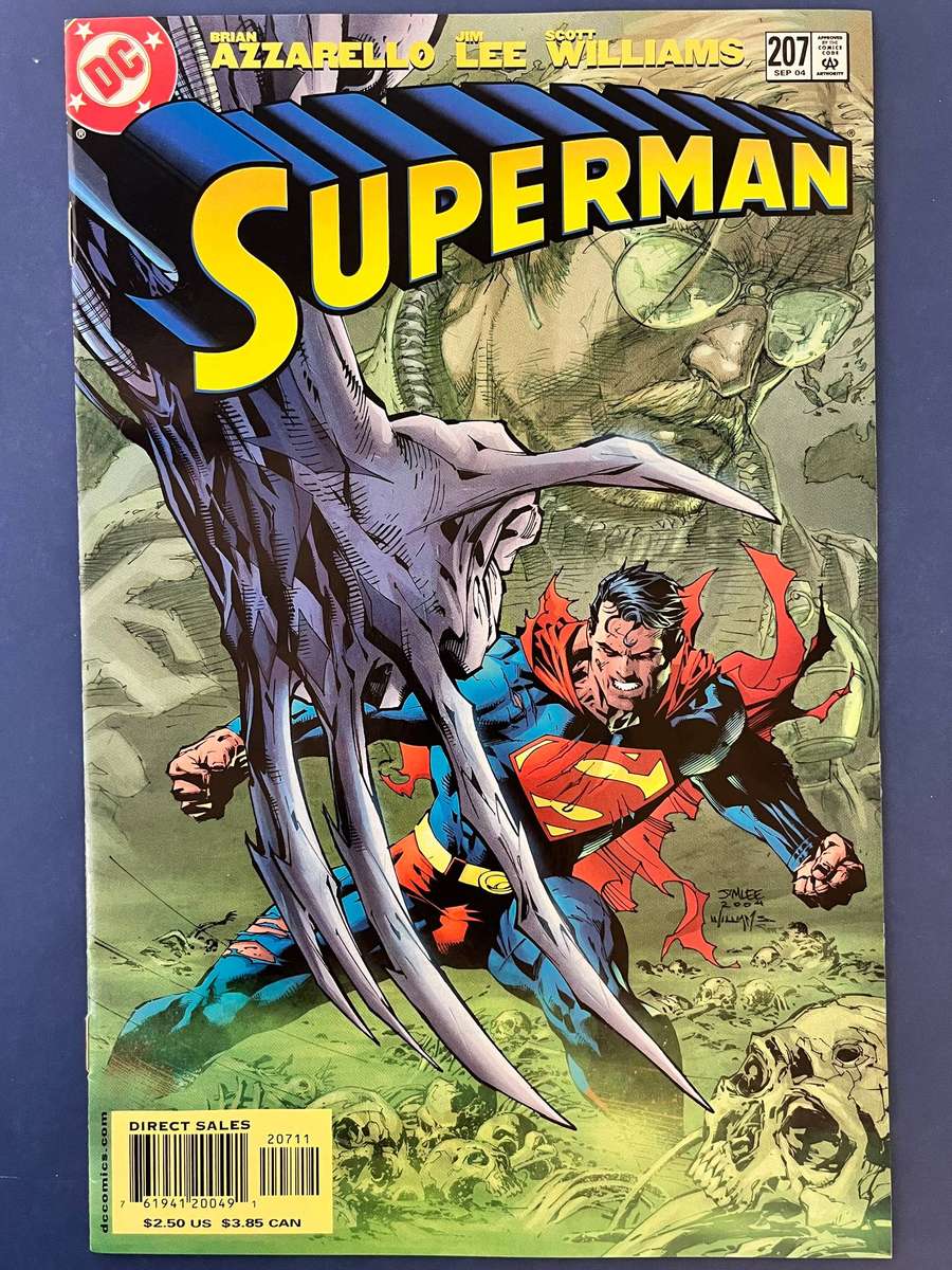  Superman #207 DC Comics Azzarello Jim Lee Scott Williams