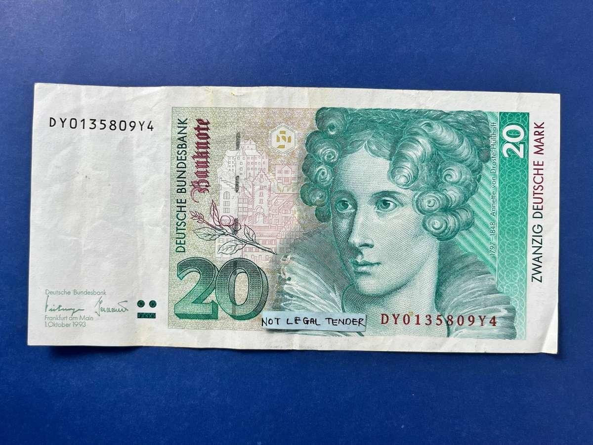 Germany 20 Deutsche Mark Deutsche Bundesbank 1993 Banknote