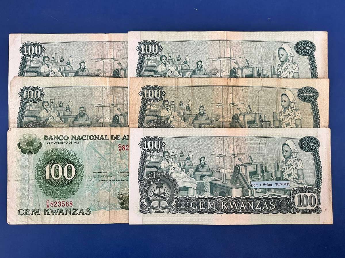 Angola 100 Kwanzas Banknote Lot x6