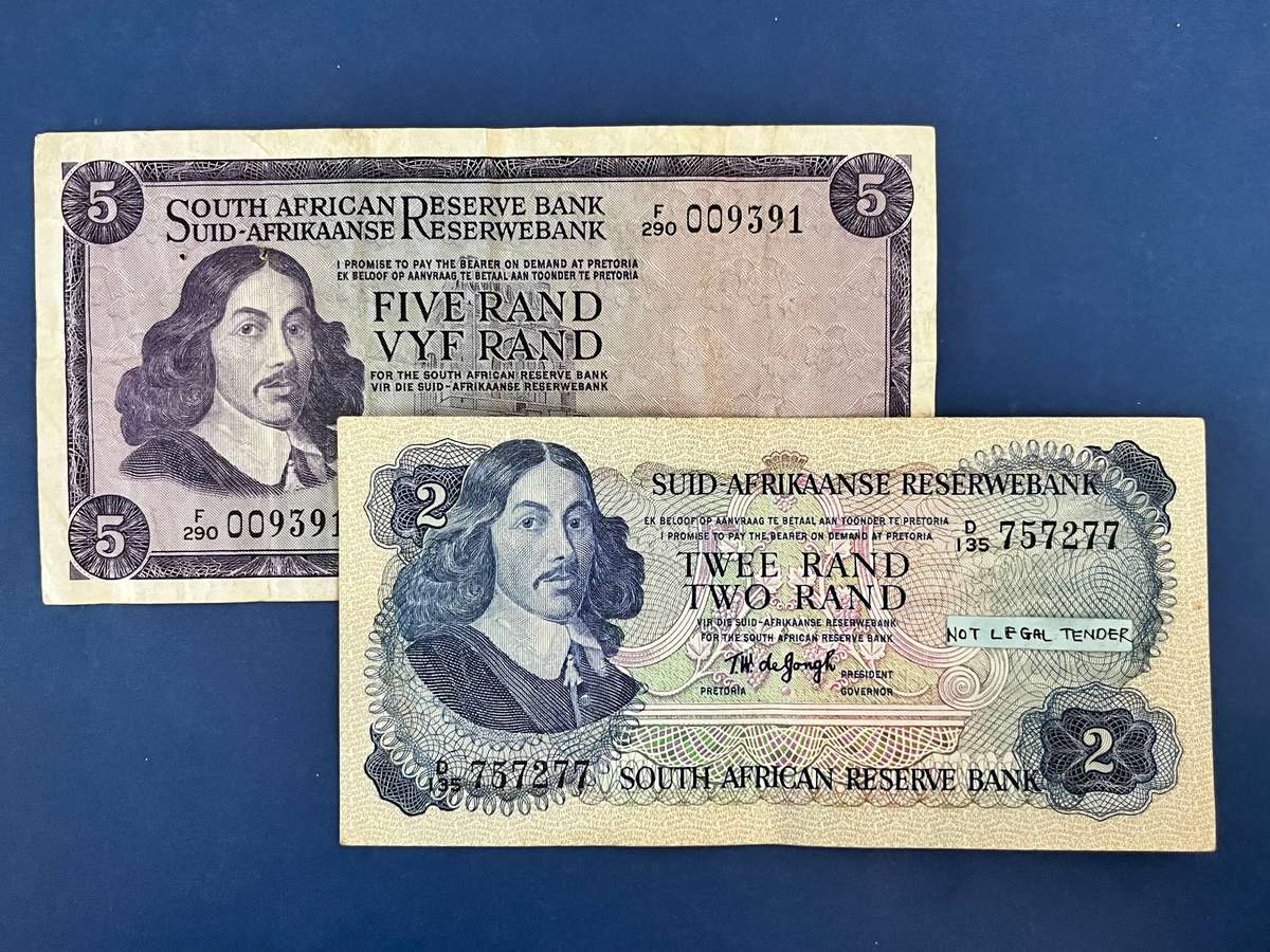 T.W. de Jongh R2 & R5 Banknote Pair
