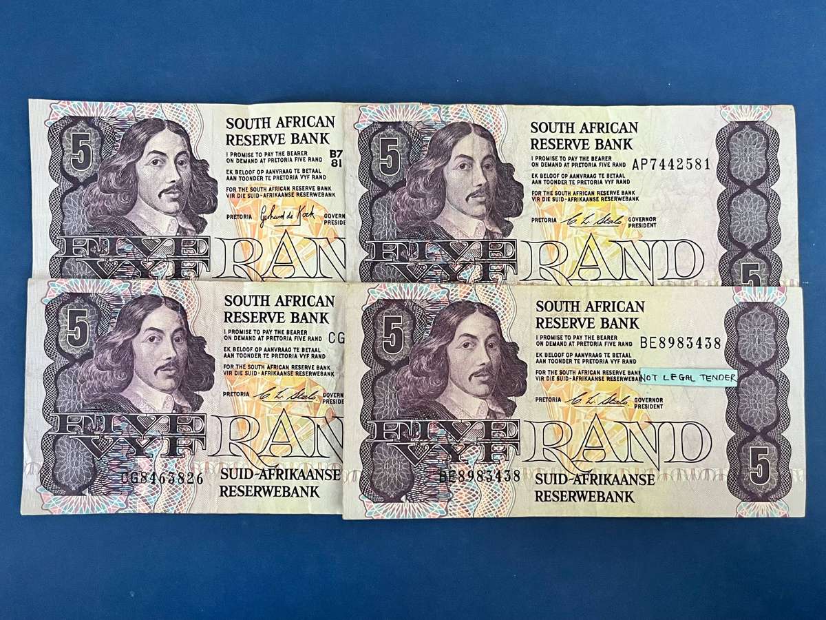 GPC de Kock  R5 Banknote x 4